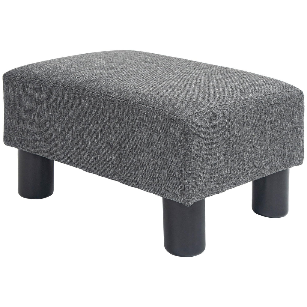 Small Charcoal Gray Ottoman Foot Stool