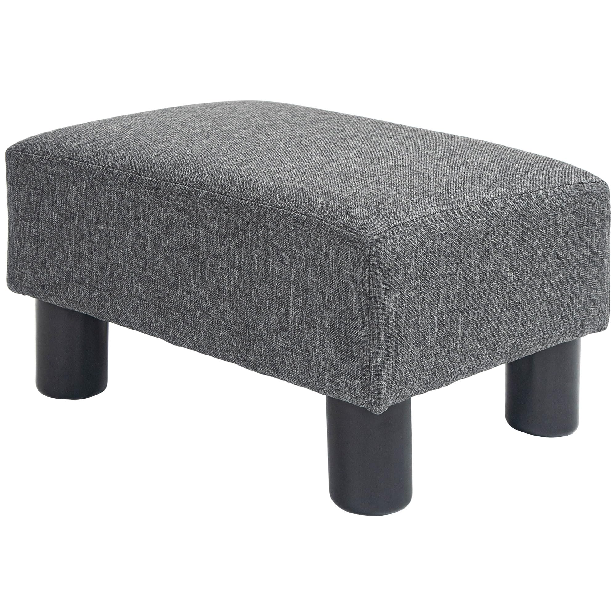 Small Charcoal Gray Ottoman Foot Stool