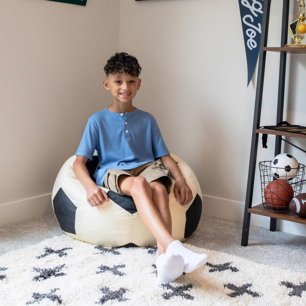 Child-Sized Soccer Ball Bean Bag Chair 2.5ft