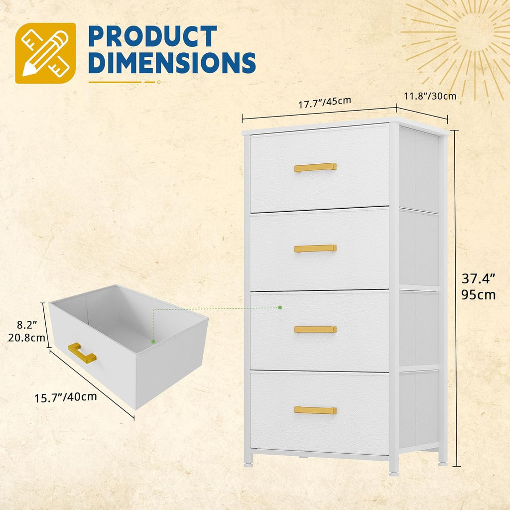 Fabric 4-Drawer Storage Dresser