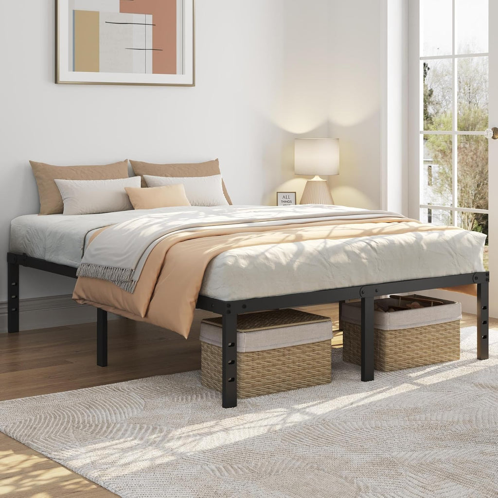 Queen Metal Bed Frame with Storage