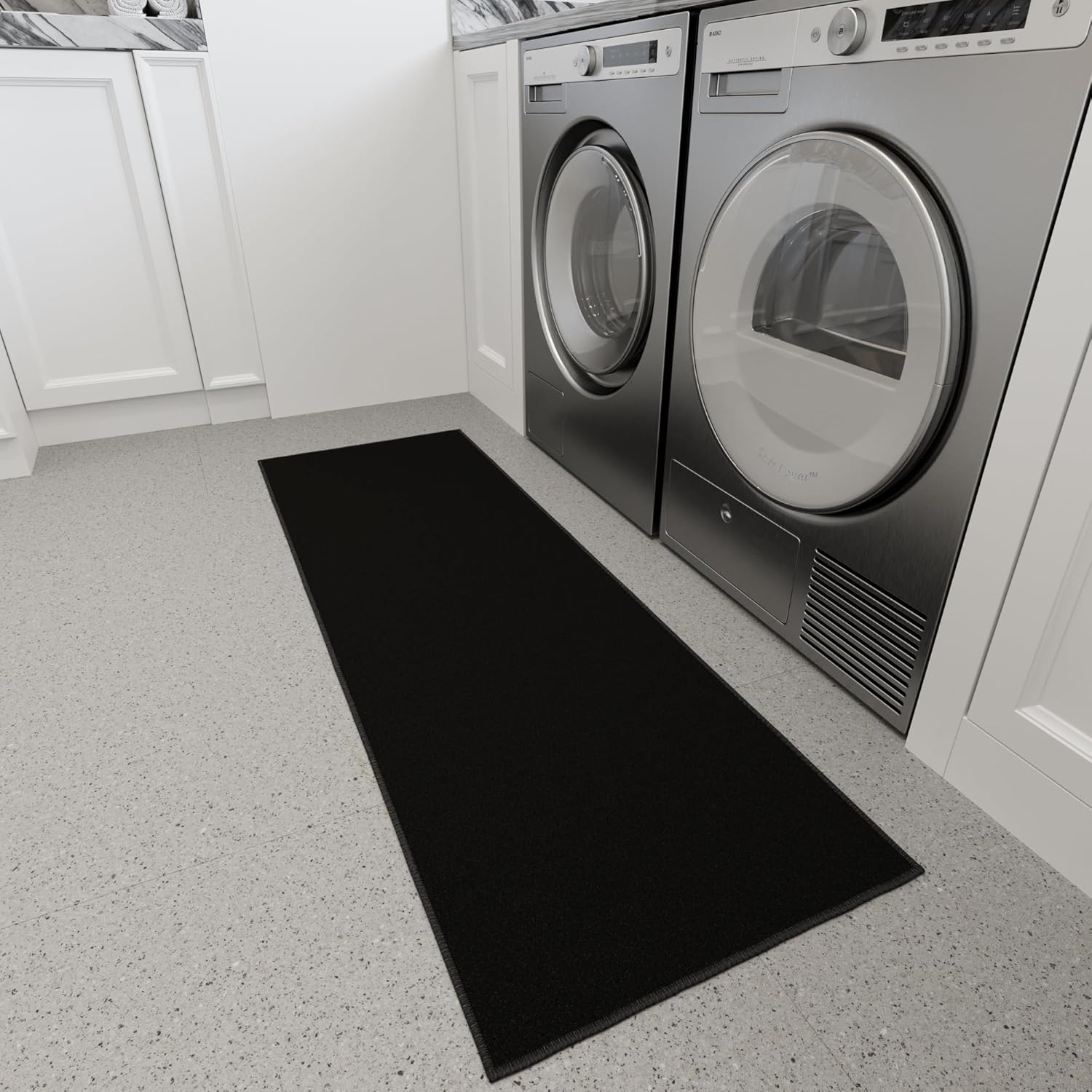 Hallway Runner Rug 20" x 59" Black