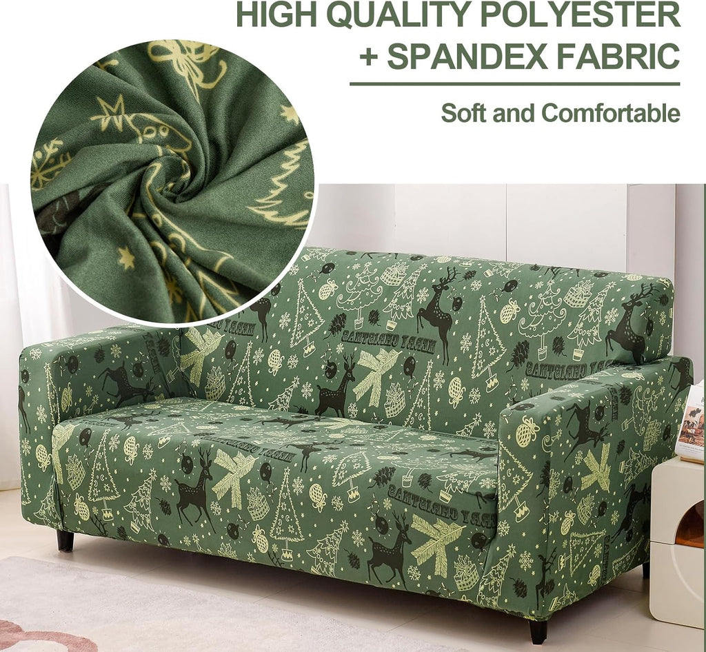 Christmas Sofa Slipcover for 3 Seater Couch