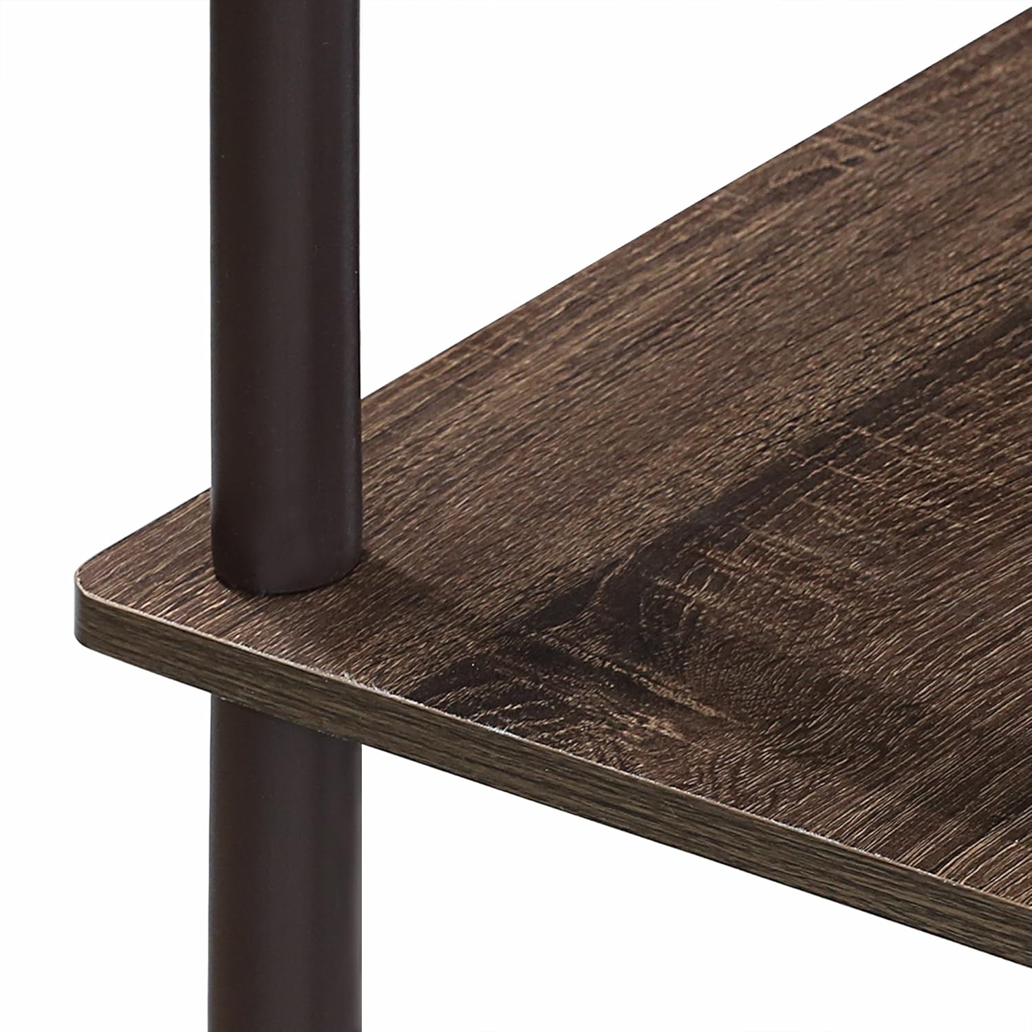 3-Tier Corner Bookshelf - Walnut