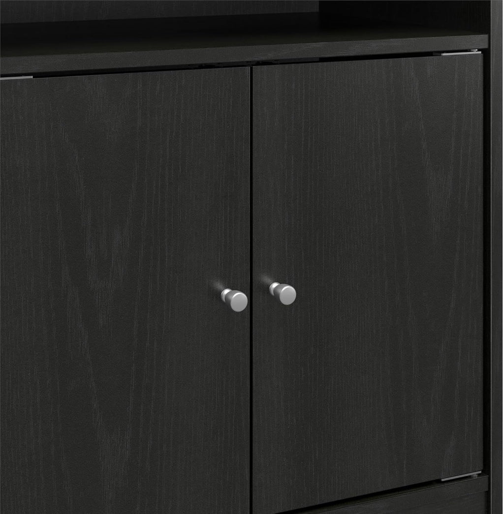 White Kitchen Microwave Cart on Wheels