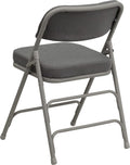 Set of 4 Metal Folding Chairs with Cushioned Seat