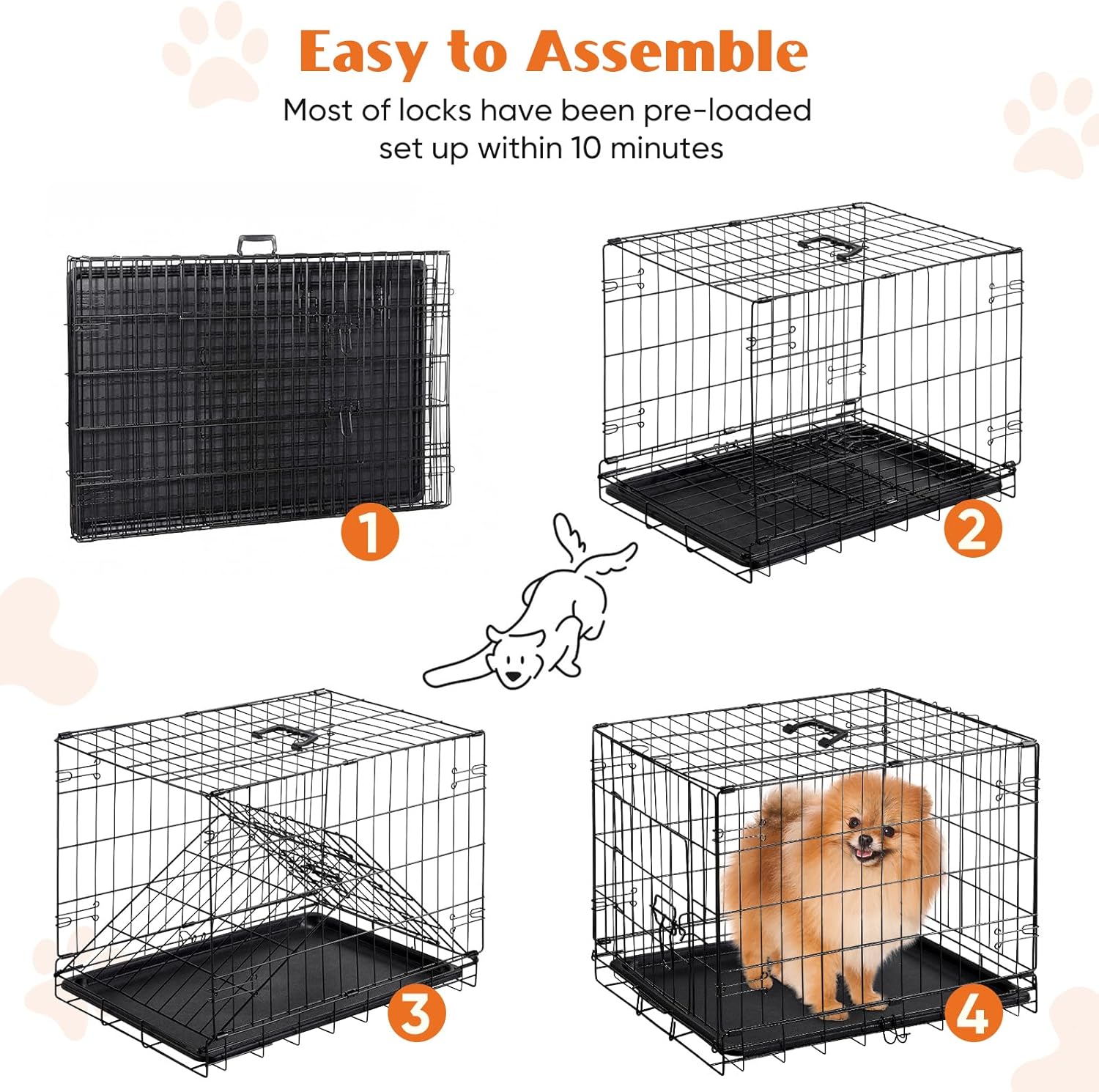 Small 24" Metal Dog Crate