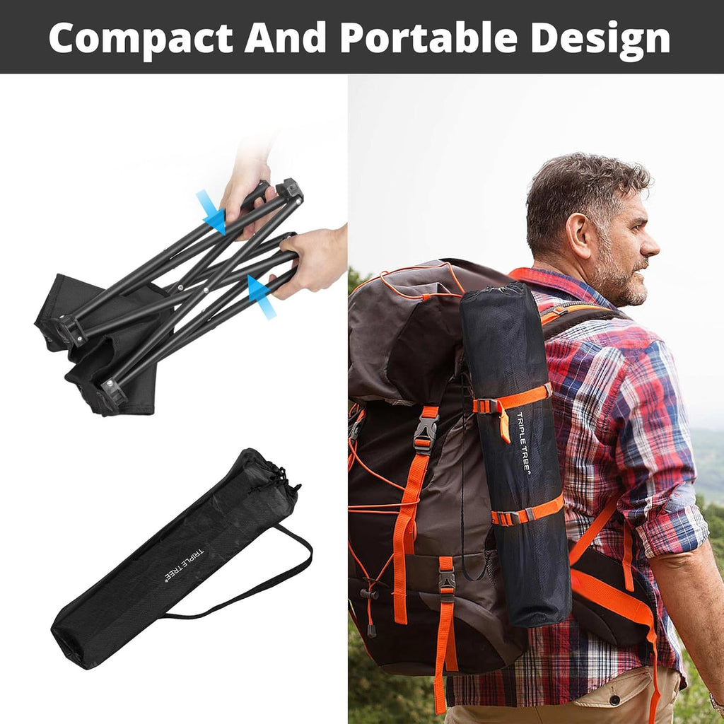Small Lightweight Folding Camping Stool 2-Pack