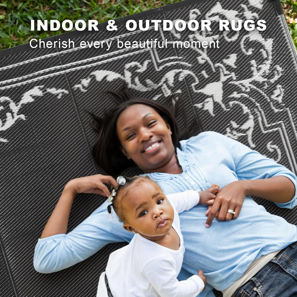 5x8ft Reversible Outdoor Rug