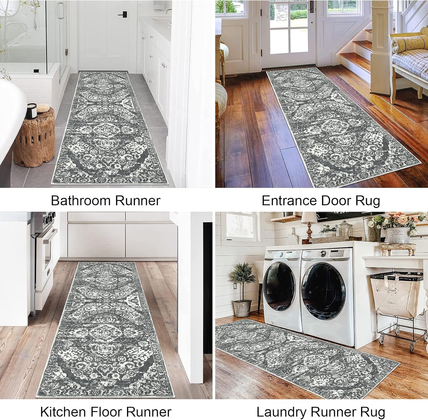 Vintage Distressed Hallway Runner Rug 2'8"x14'