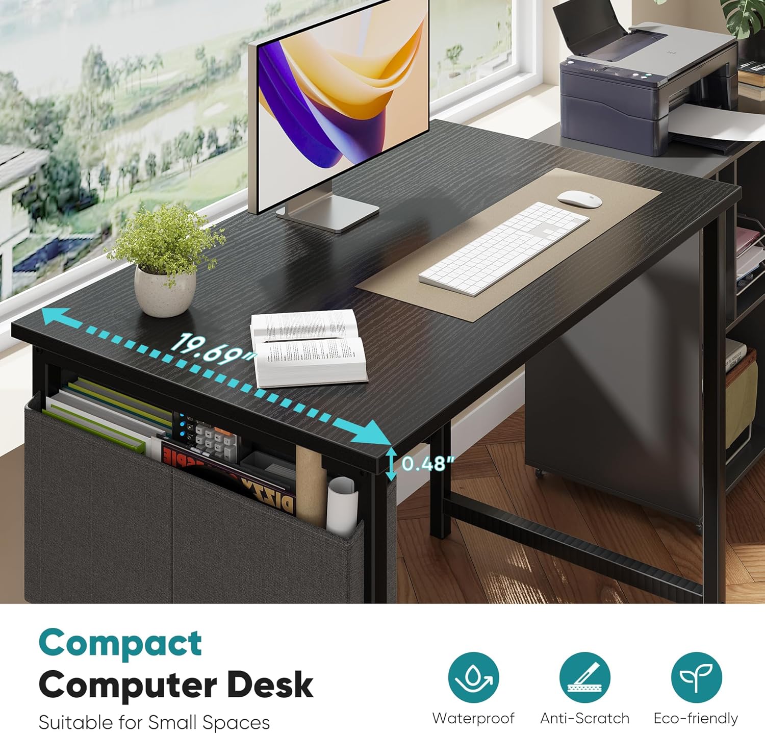 31" Computer Desk with Storage Bag
