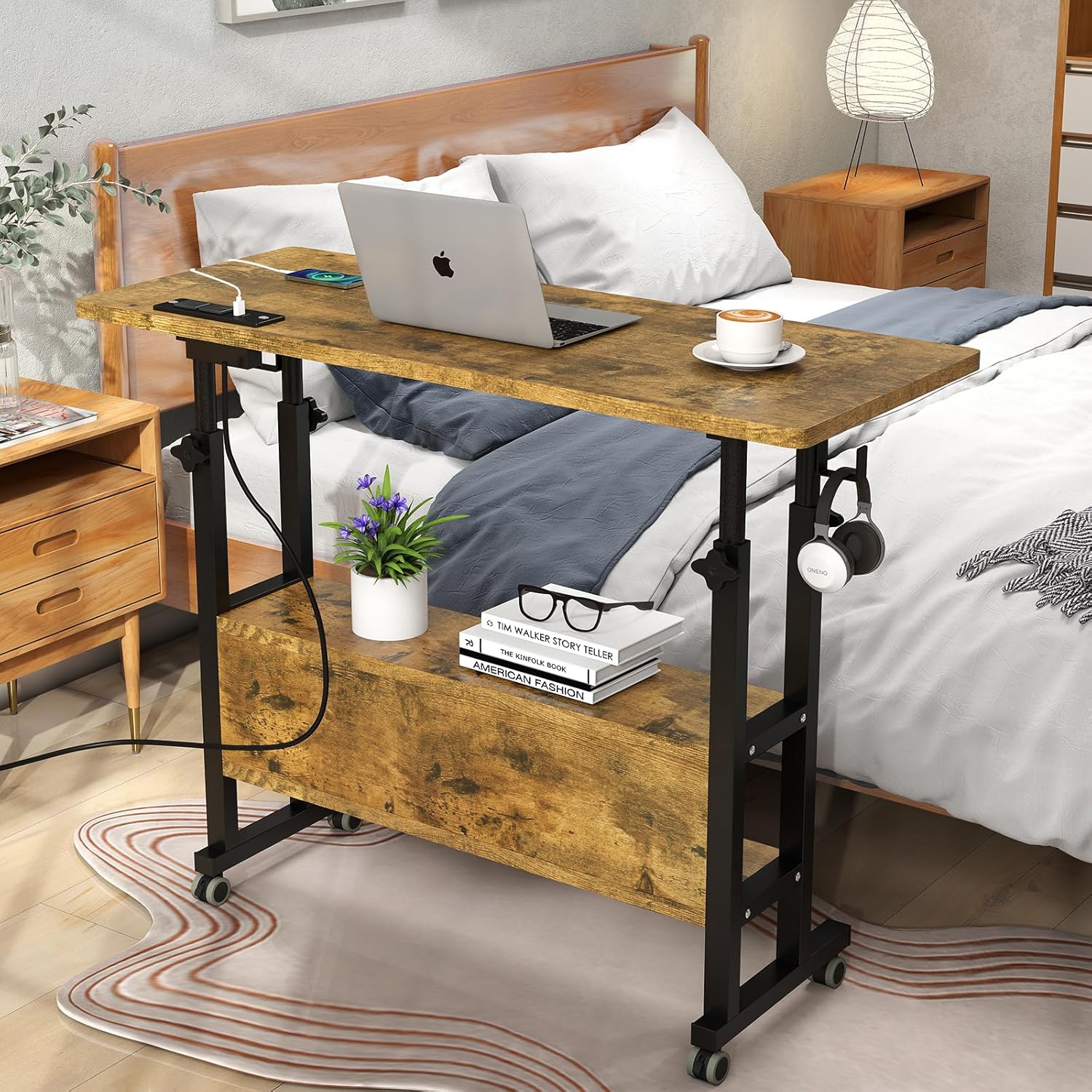 Small Standing Desk with Charging Station 31.5"x15.7"