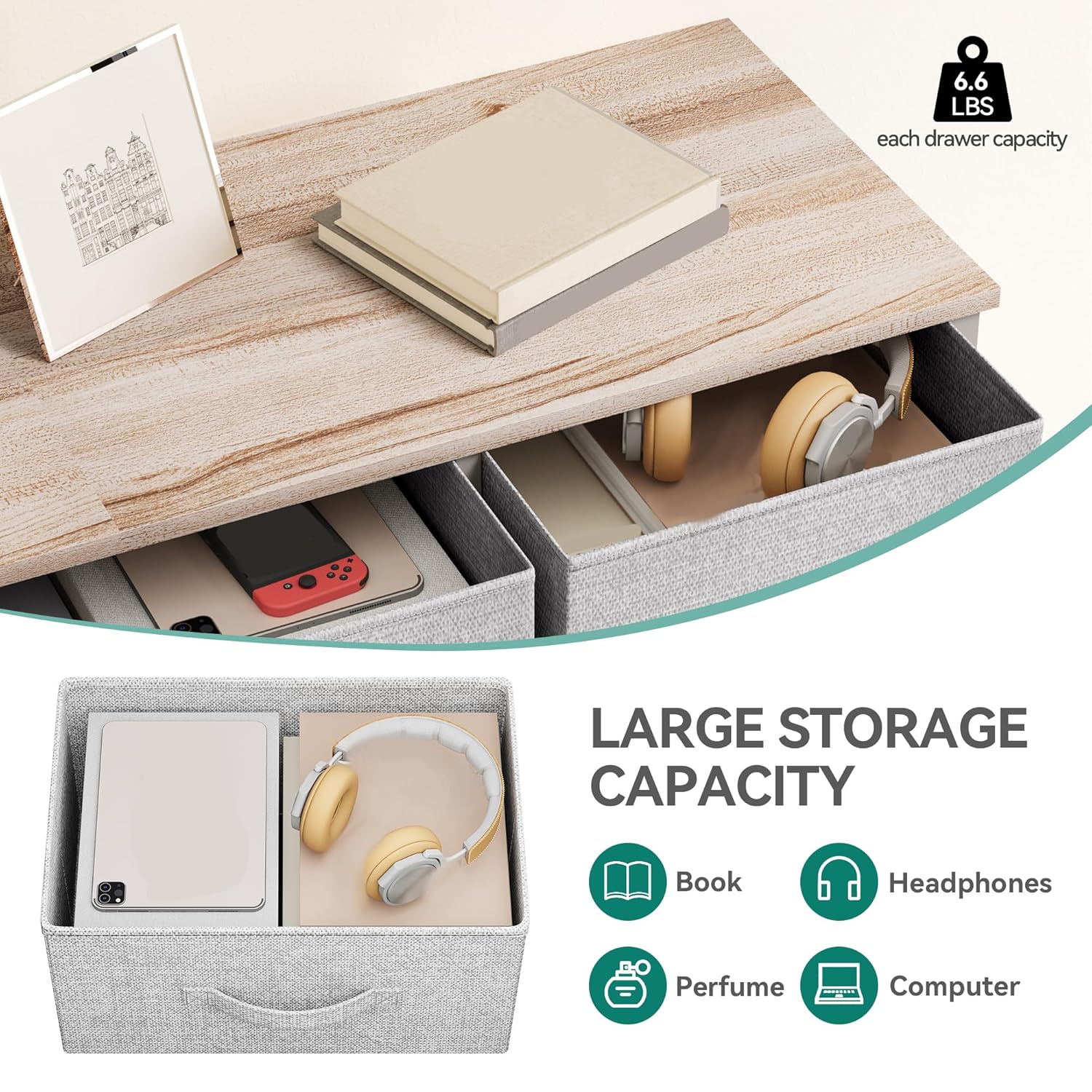 5-Drawer Fabric Storage Dresser