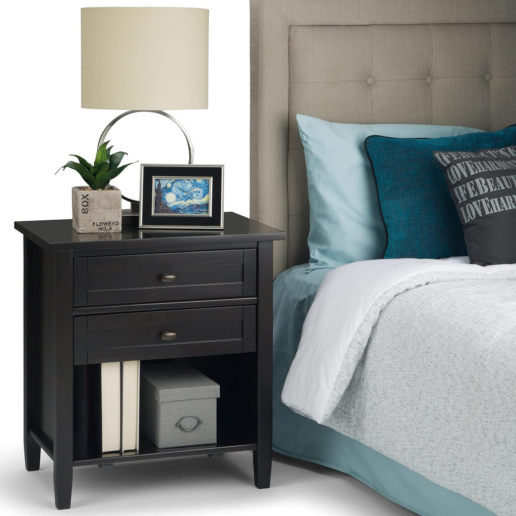 Solid Wood Nightstand 24" Wide