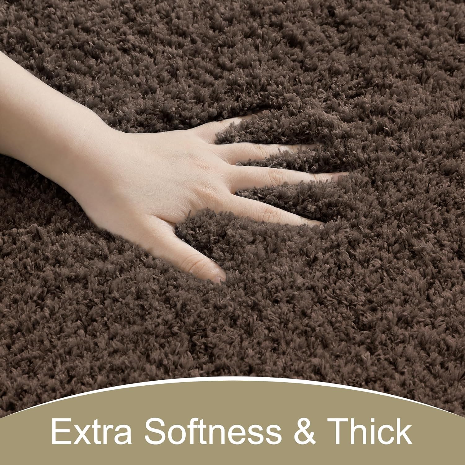 Long Bathroom Runner Rug 24"x60" Deep Brown