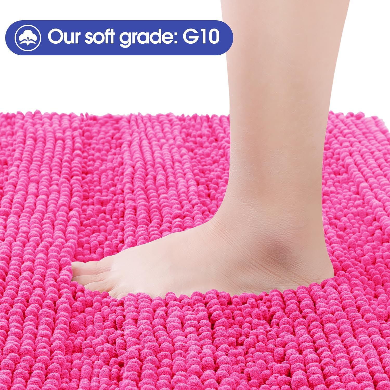 3-Piece Plush Bathroom Rug Set