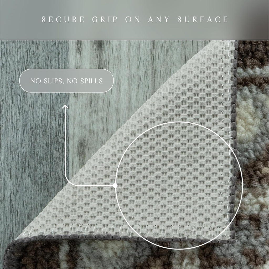 Light Brown Washable Kitchen Rug 1'8 x 2'10