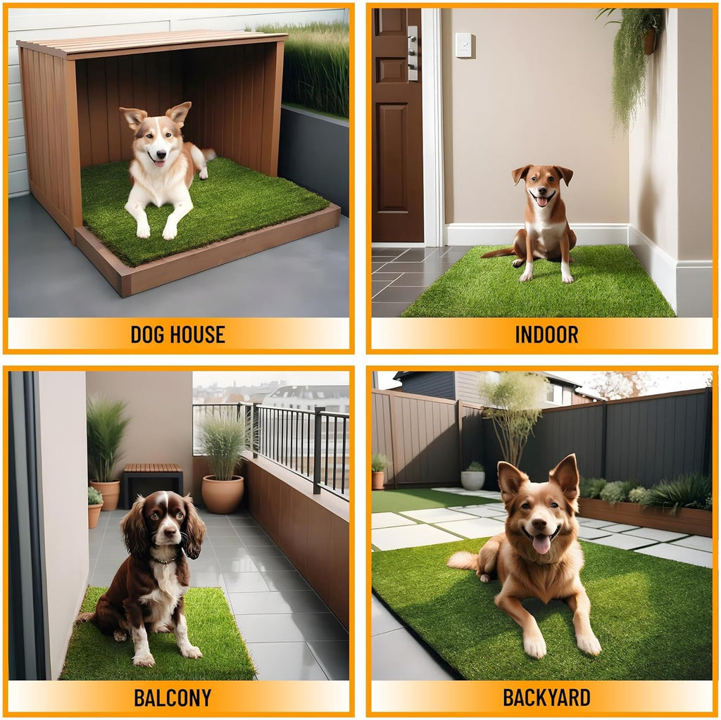 Small Artificial Grass Puppy Potty Pad with Tray 15"x30"