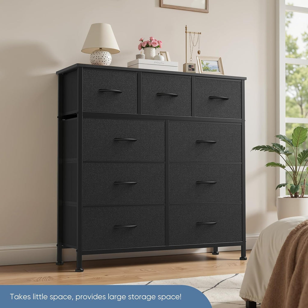 Dresser with 9 Fabric Drawers 39.4"W