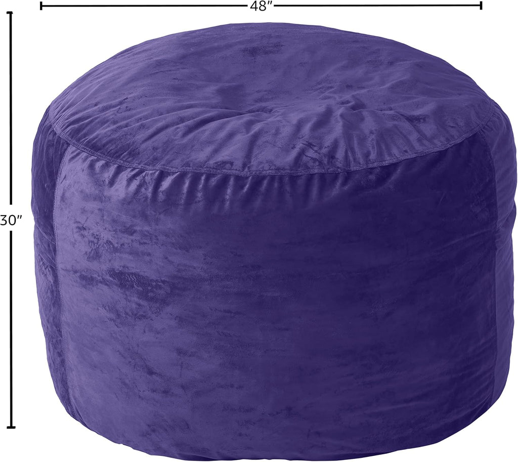 4-Foot Purple Bean Bag Chair Cover