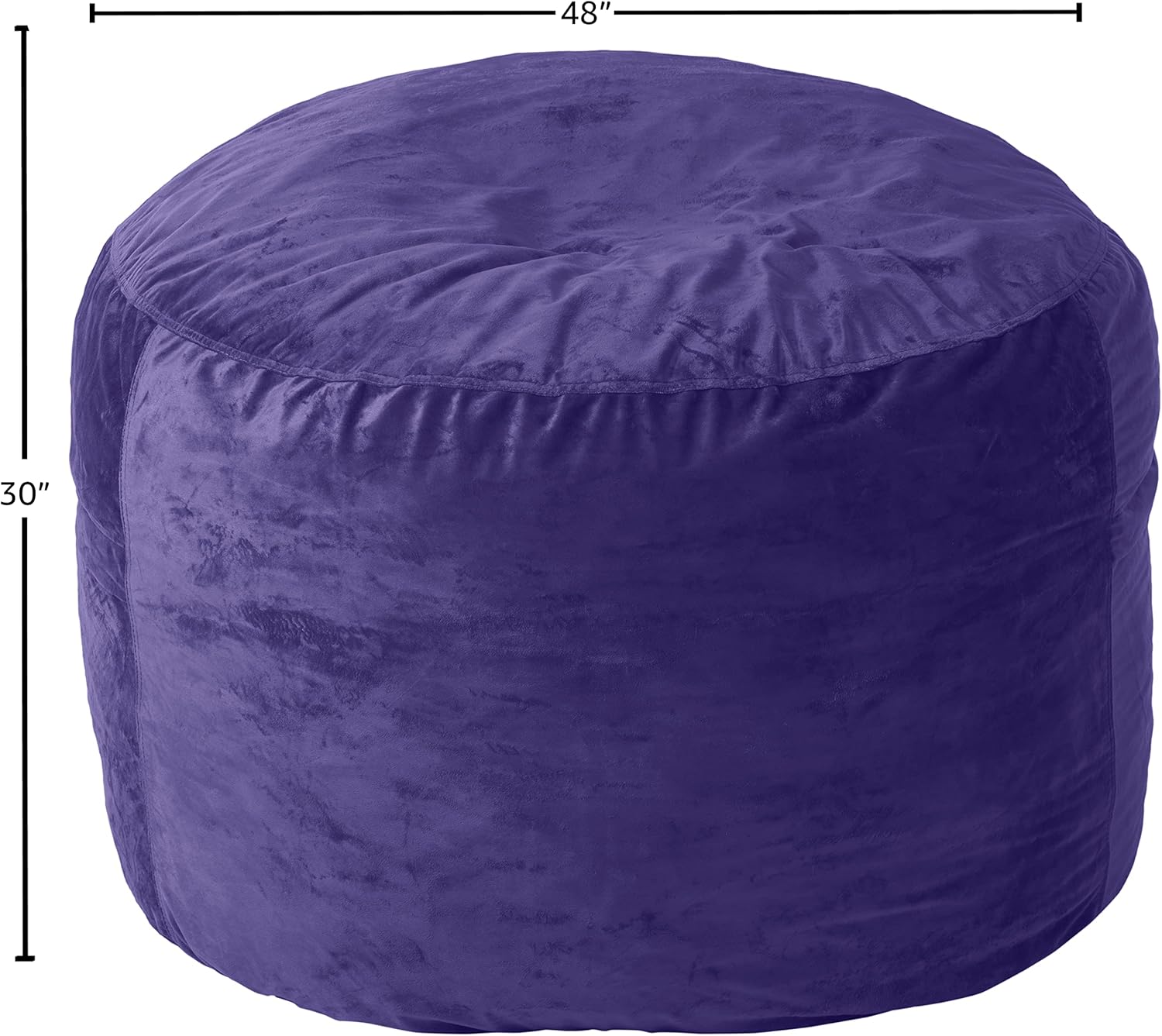 4-Foot Purple Bean Bag Chair Cover