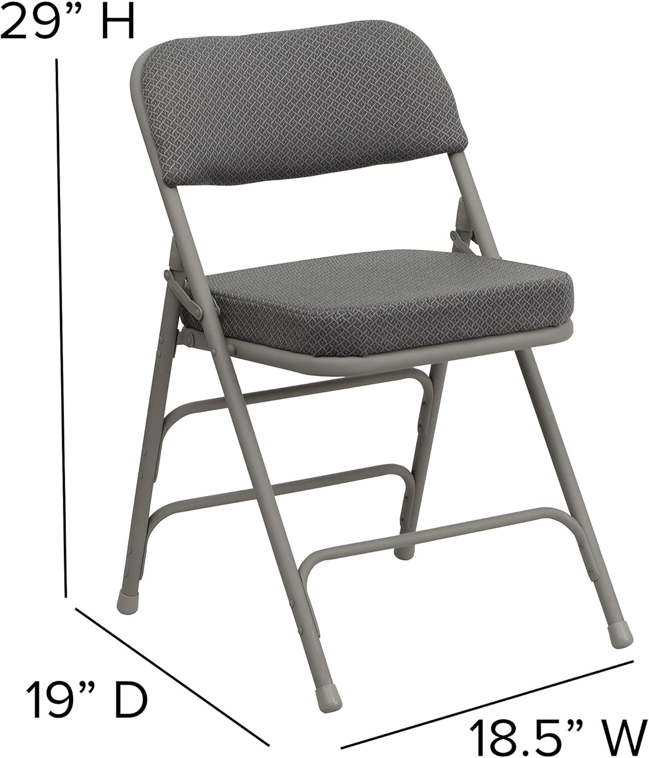 Set of 4 Metal Folding Chairs with Cushioned Seat