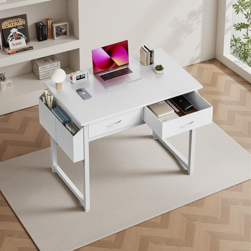 Small Home Office Computer Desk with Drawers