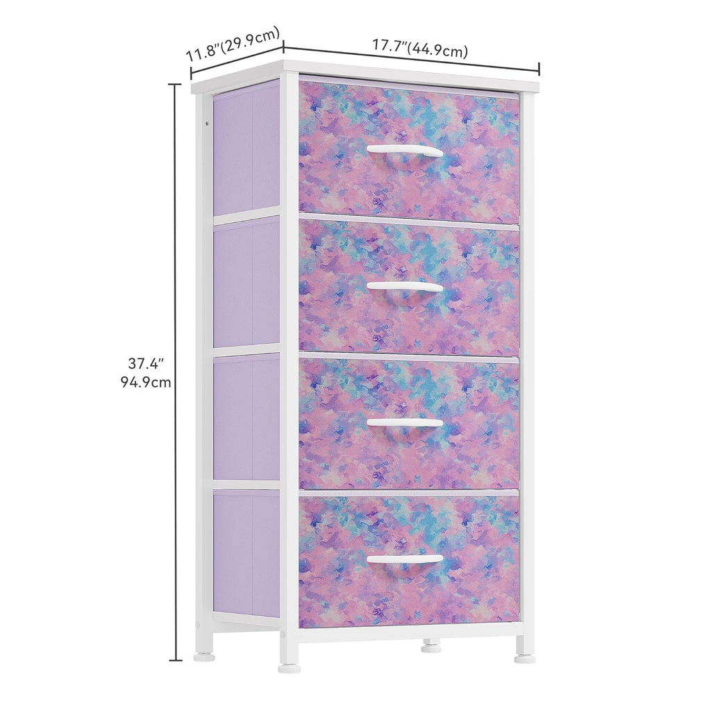 4-Drawer Dresser with Steel Frame