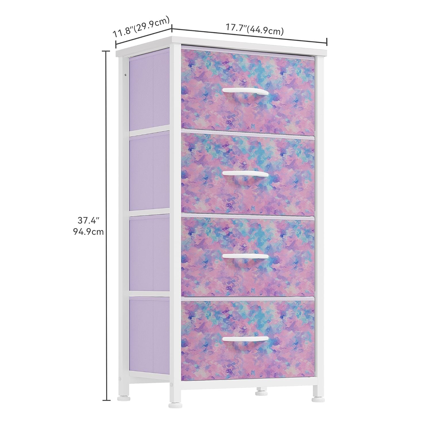 4-Drawer Dresser with Steel Frame