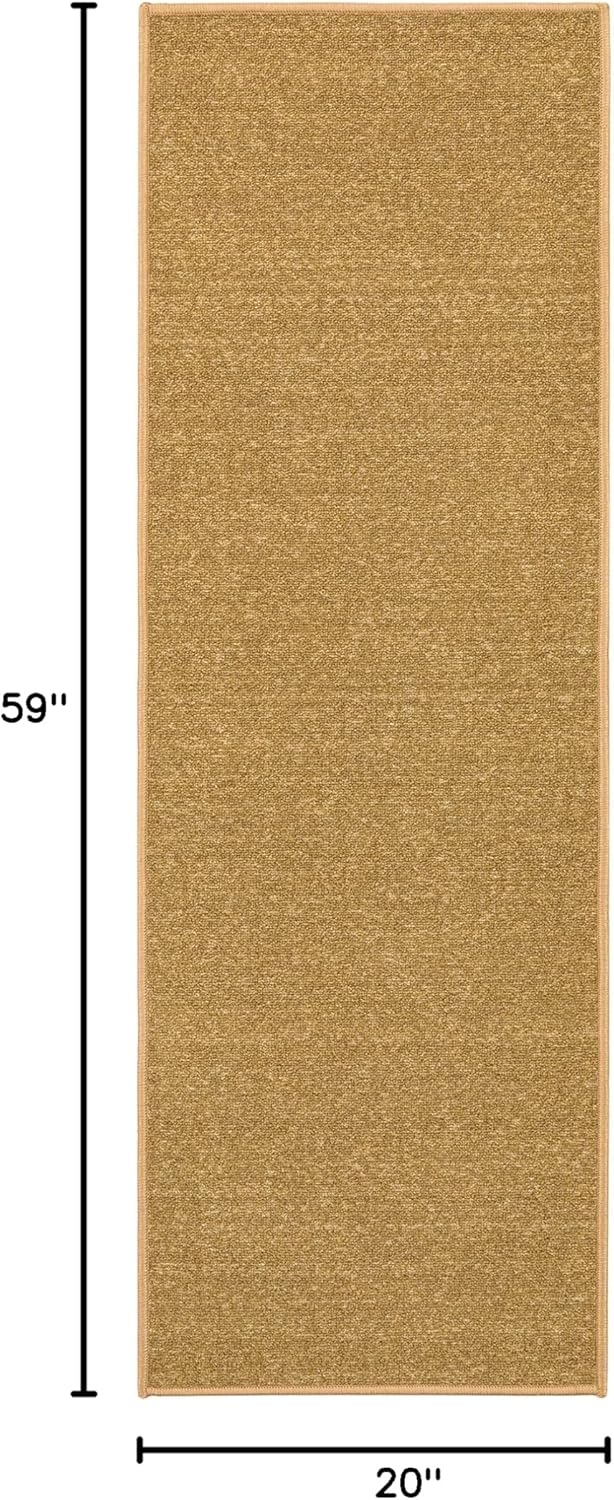 Red Hallway Runner Rug 20" x 59"