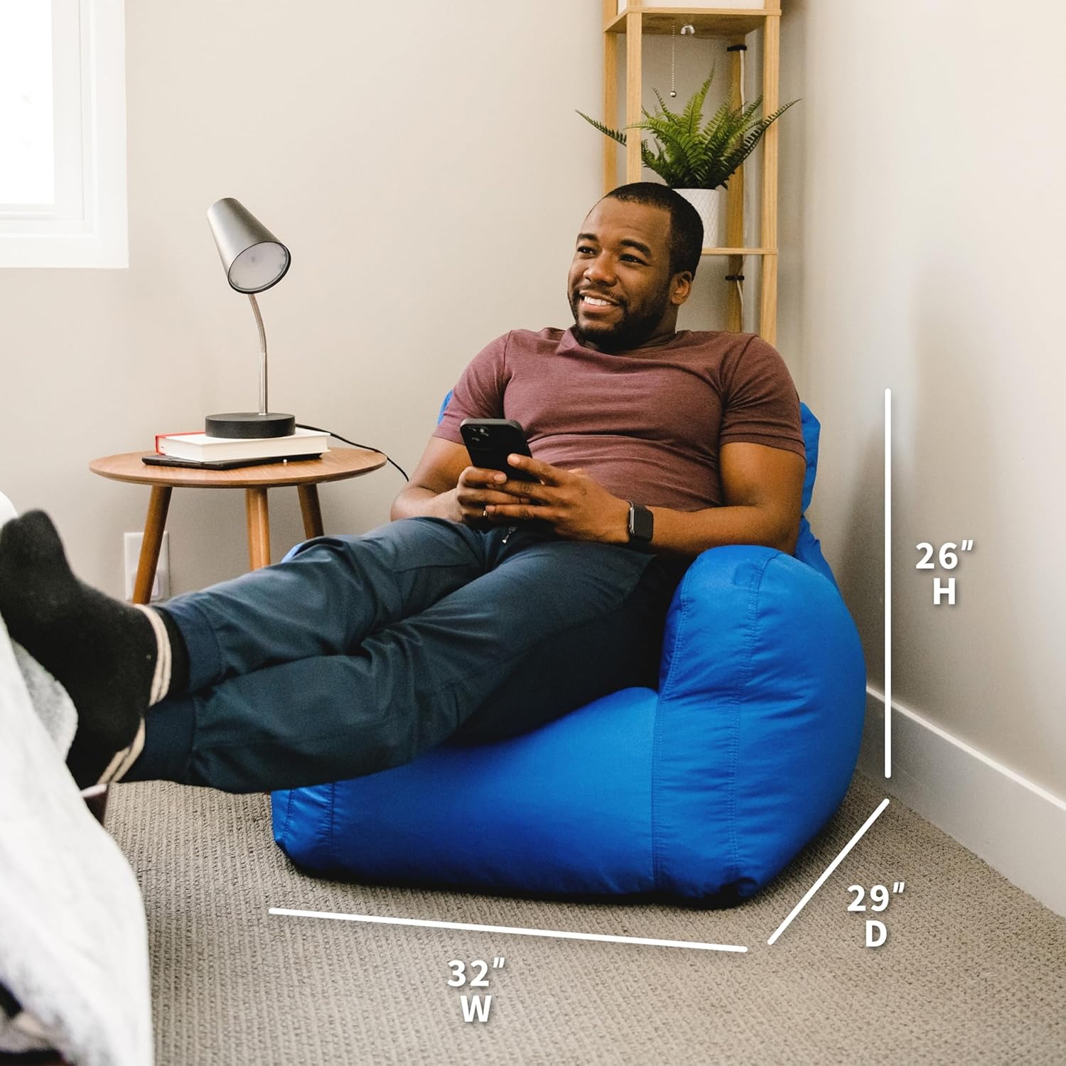 Big Joe 3ft Bean Bag Chair with Drink Holder