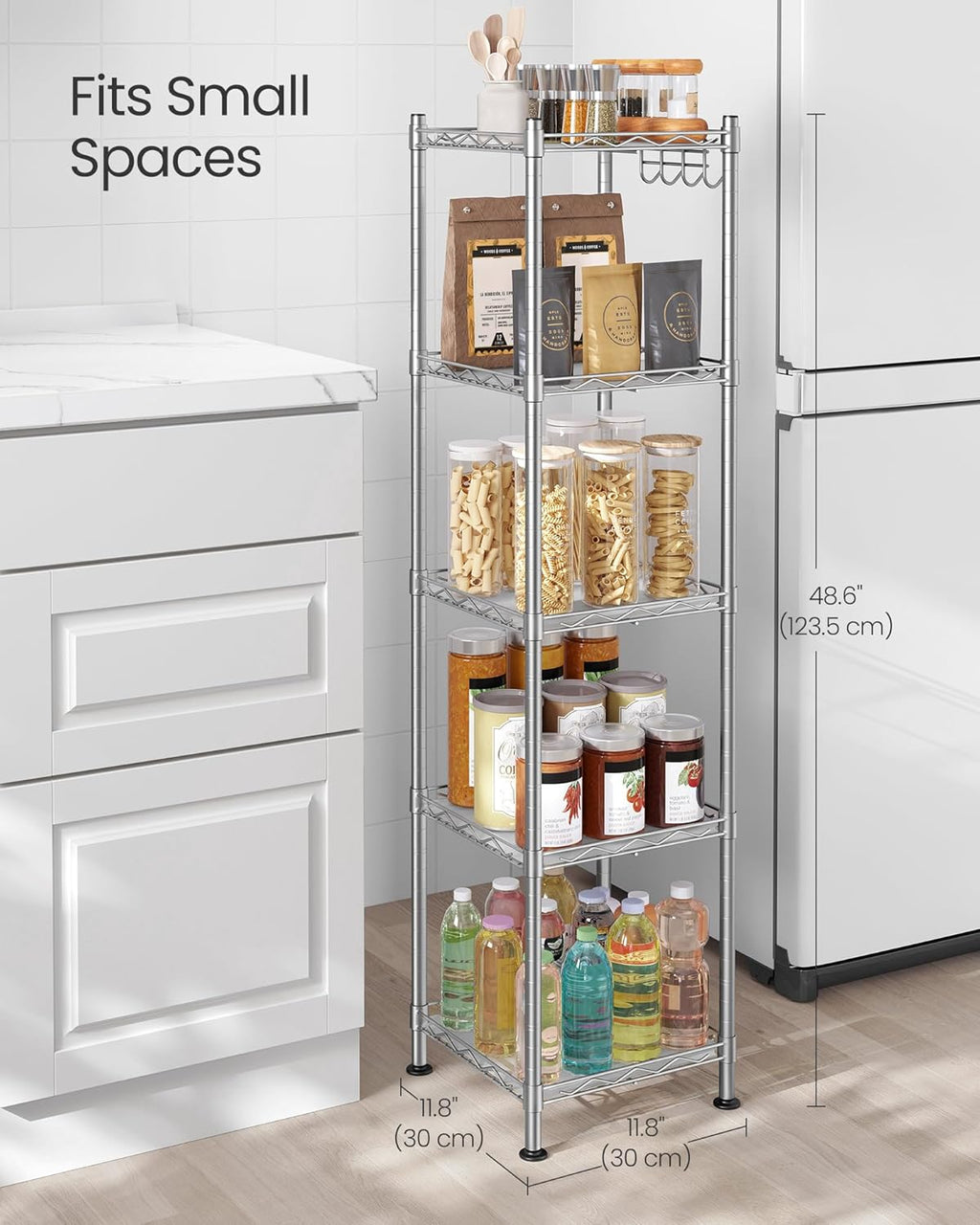 5-Tier Bathroom Shelf Storage Rack