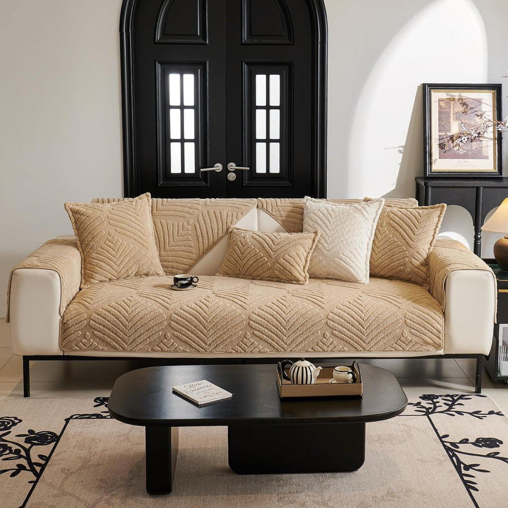Large 4-Seater Sofa Cover 35.4"×94.5" Khaki