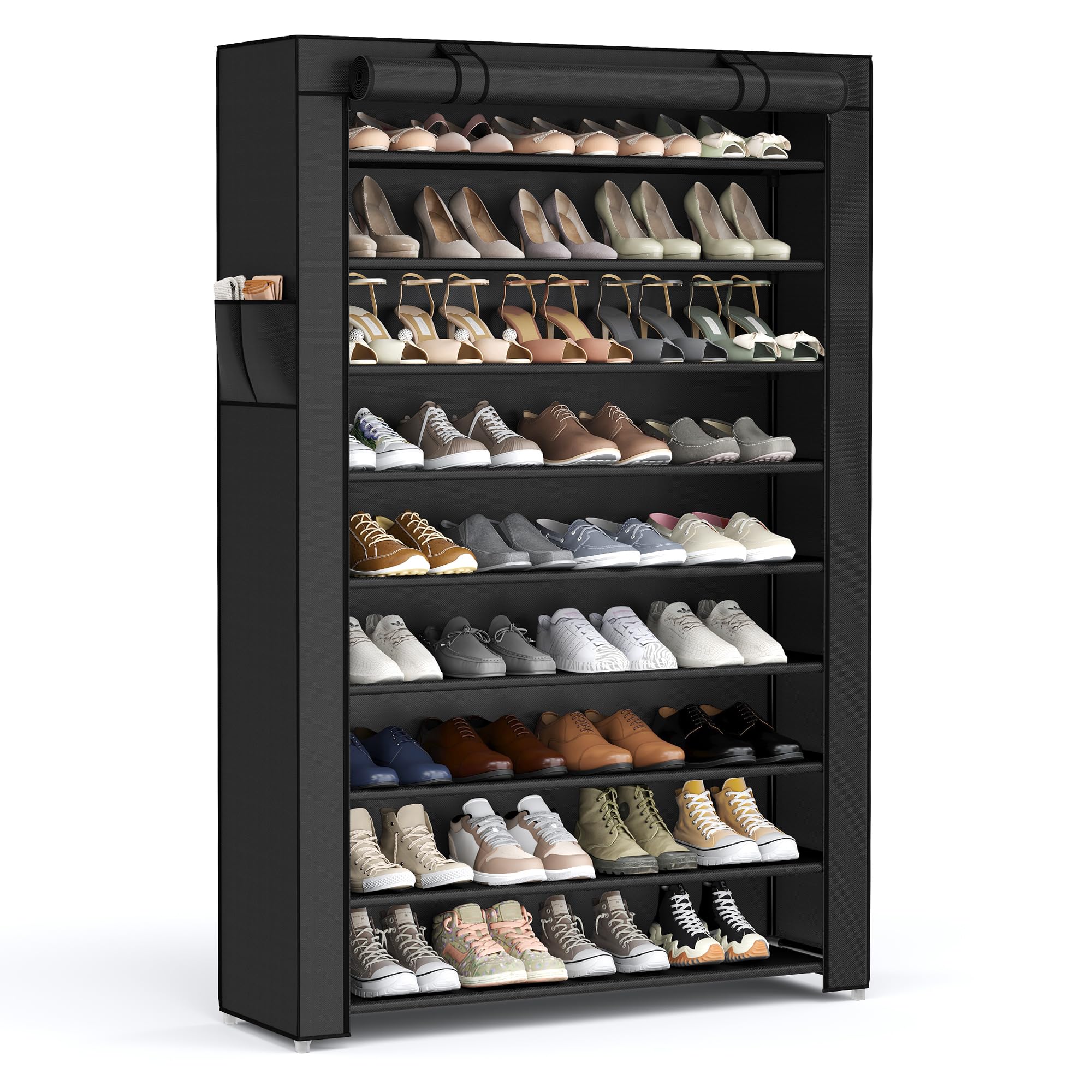 10-Tier Shoe Rack for 40-50 Pairs