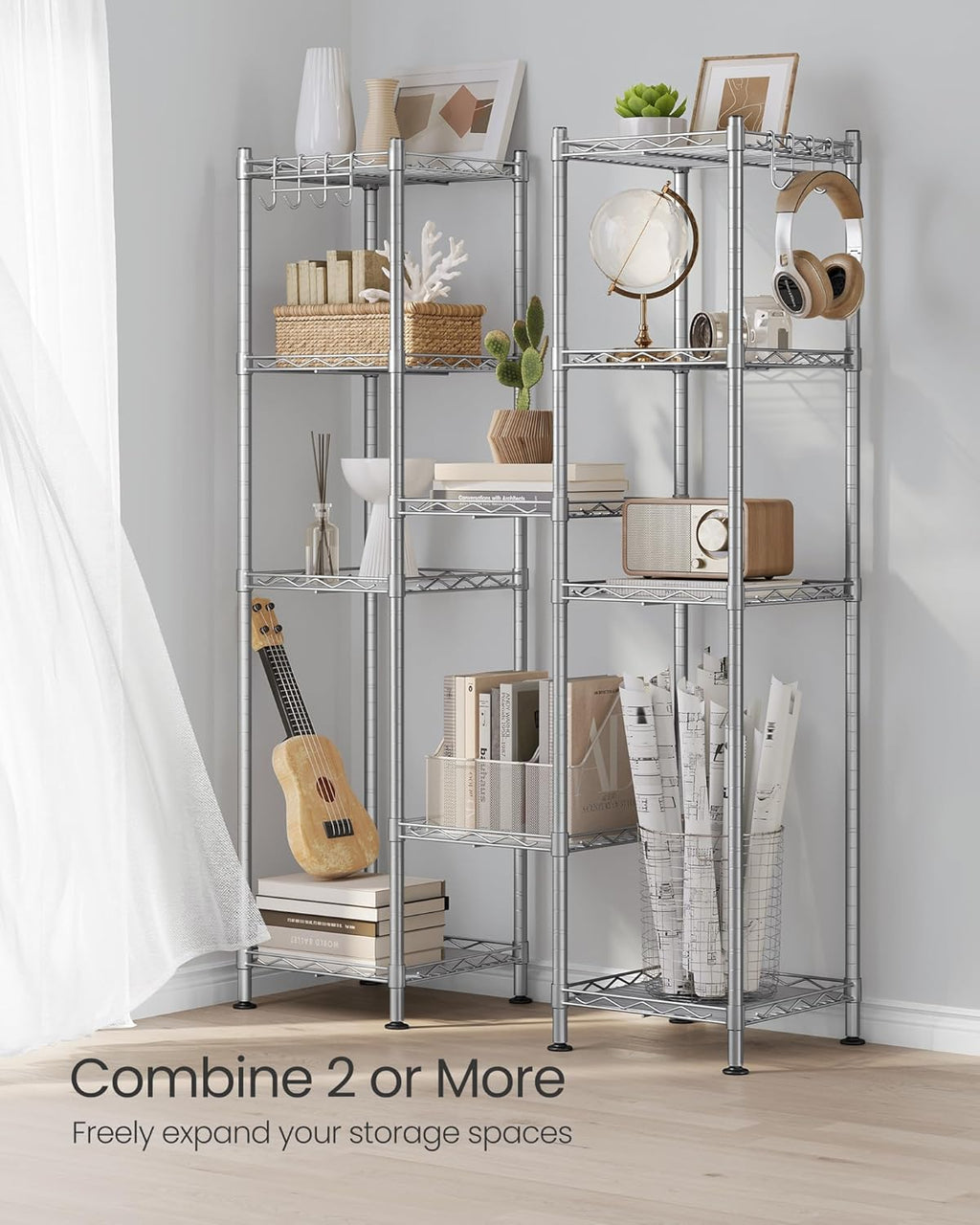 5-Tier Bathroom Shelf Storage Rack