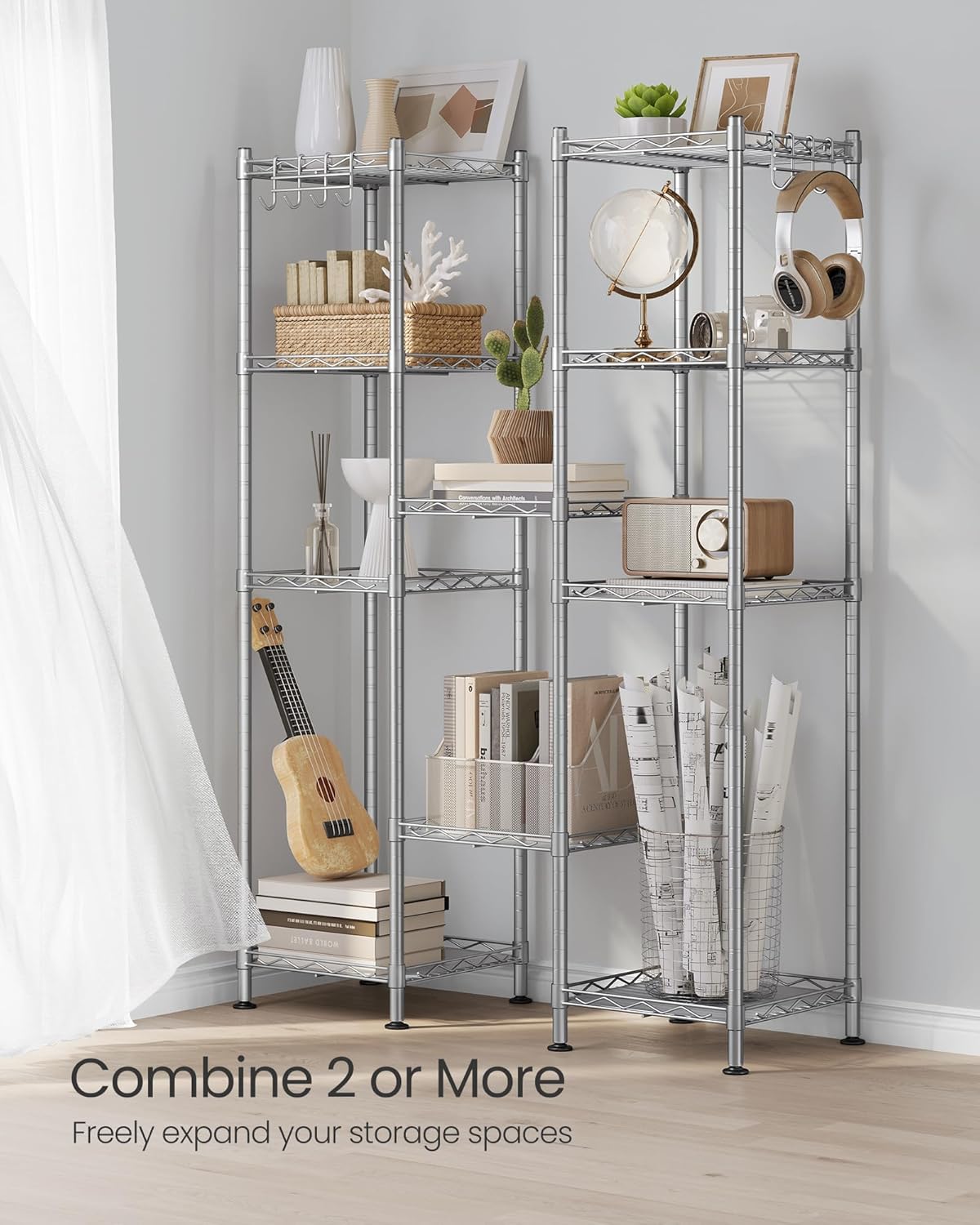 5-Tier Bathroom Shelf Storage Rack