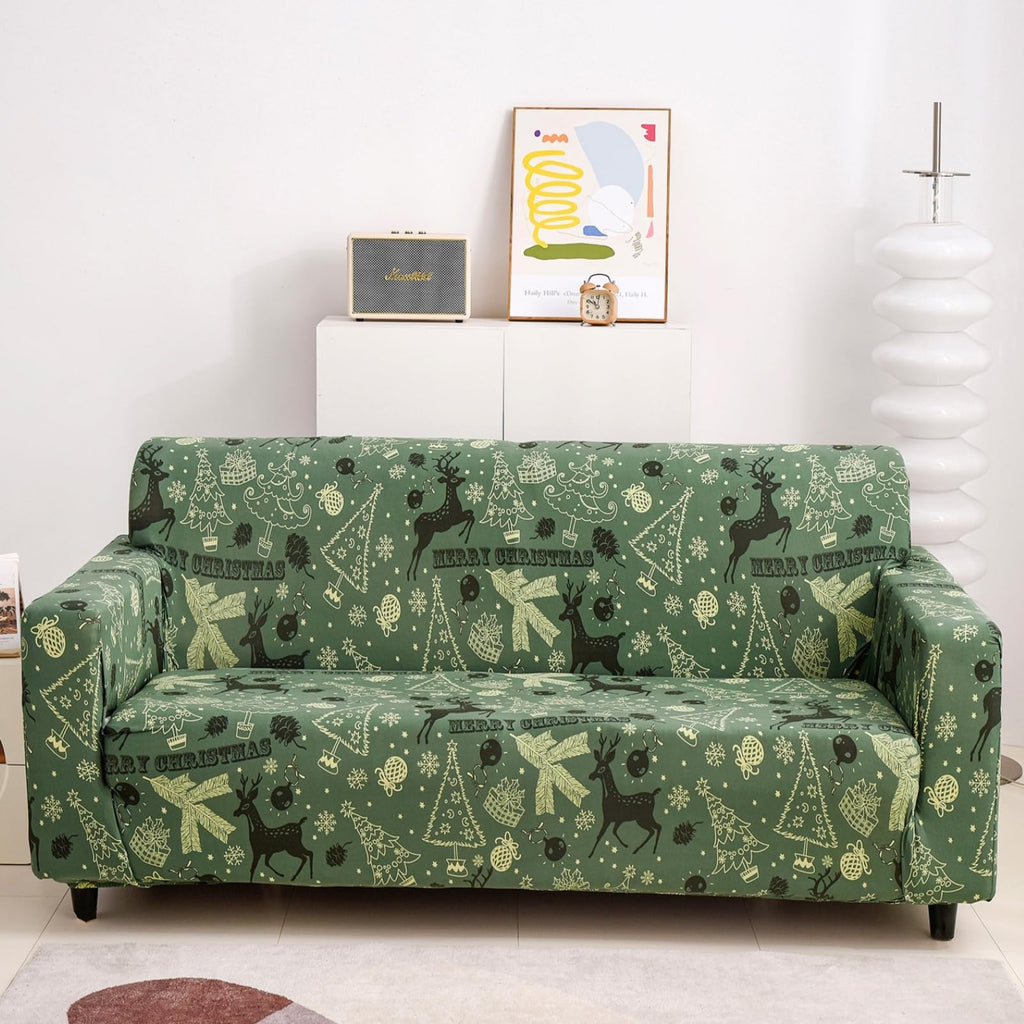 Christmas Sofa Slipcover for 3 Seater Couch
