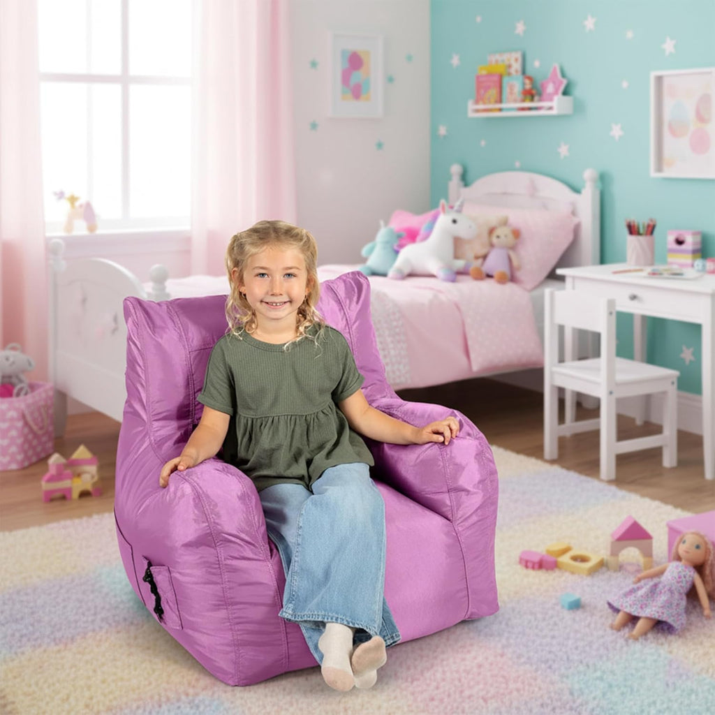 Big Joe Dorm Bean Bag Chair with Drink Holder