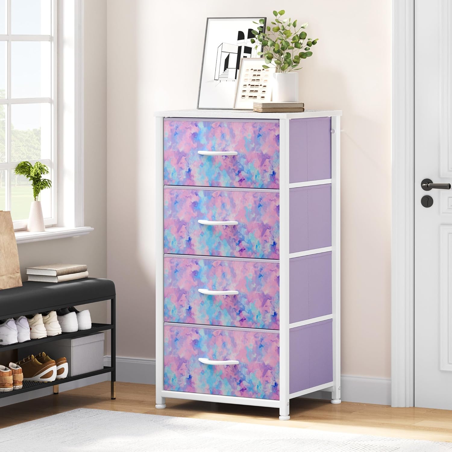 4-Drawer Dresser with Steel Frame