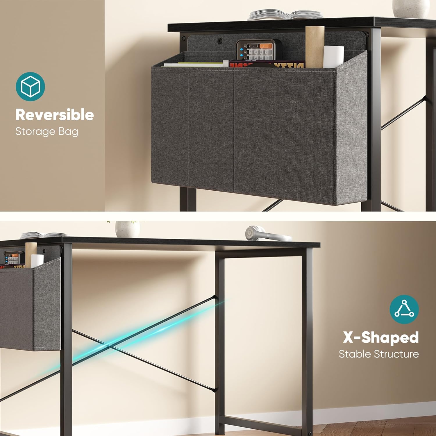 31" Computer Desk with Storage Bag