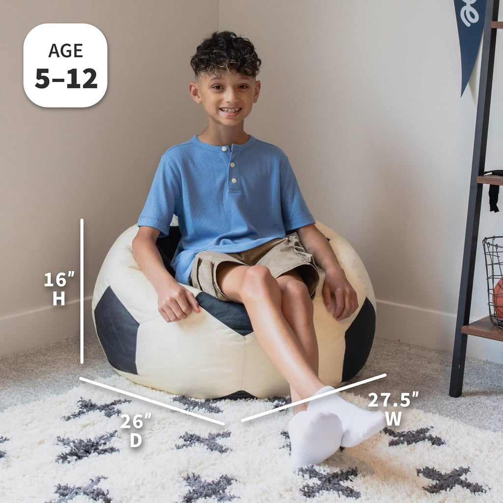 Child-Sized Soccer Ball Bean Bag Chair