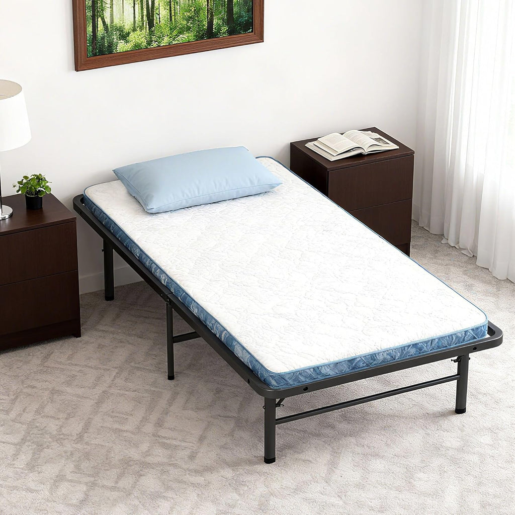Twin Metal Bed Frame with Under-Bed Storage