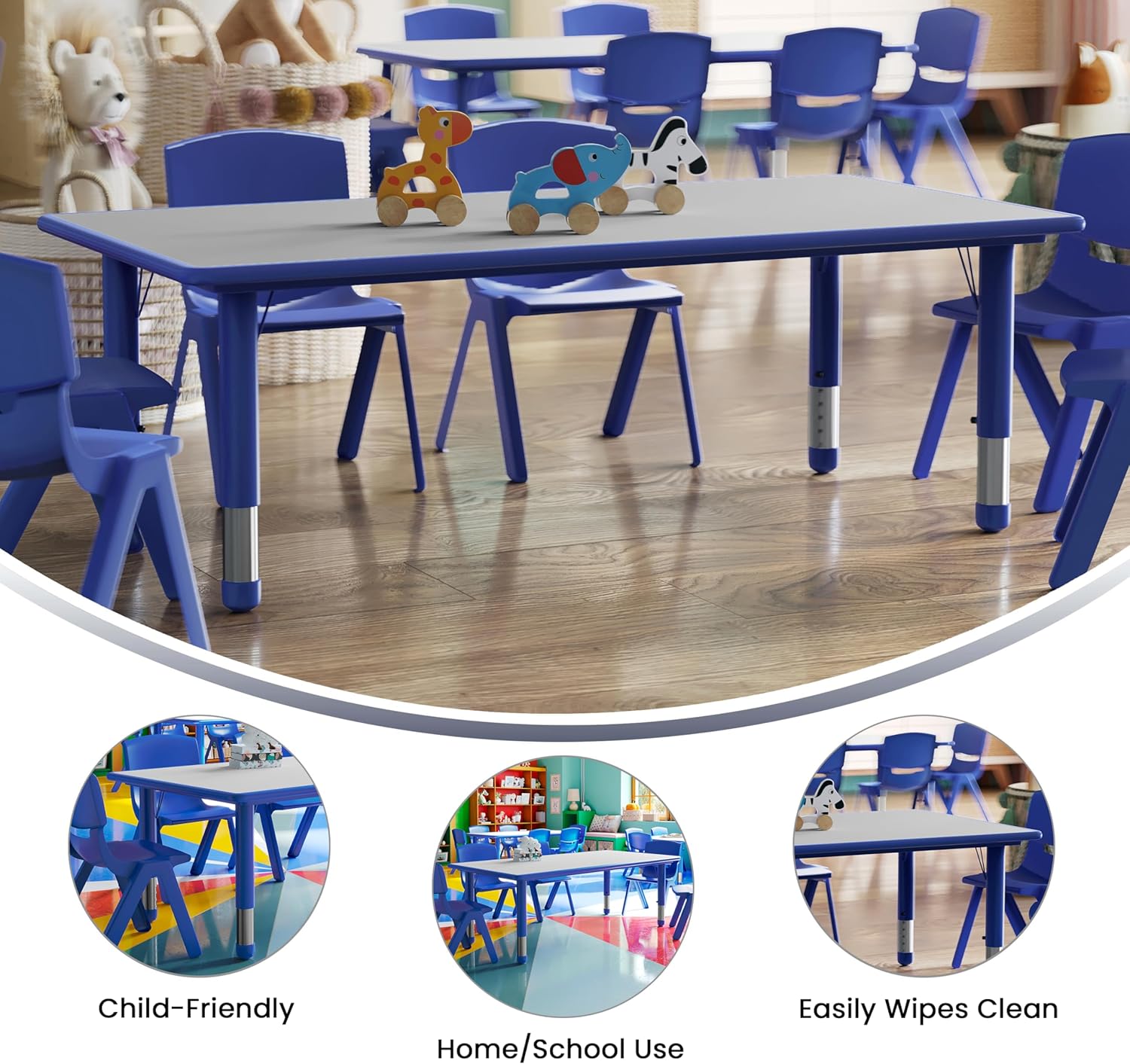 Adjustable Kids Activity Table 23.625" x 47.25"