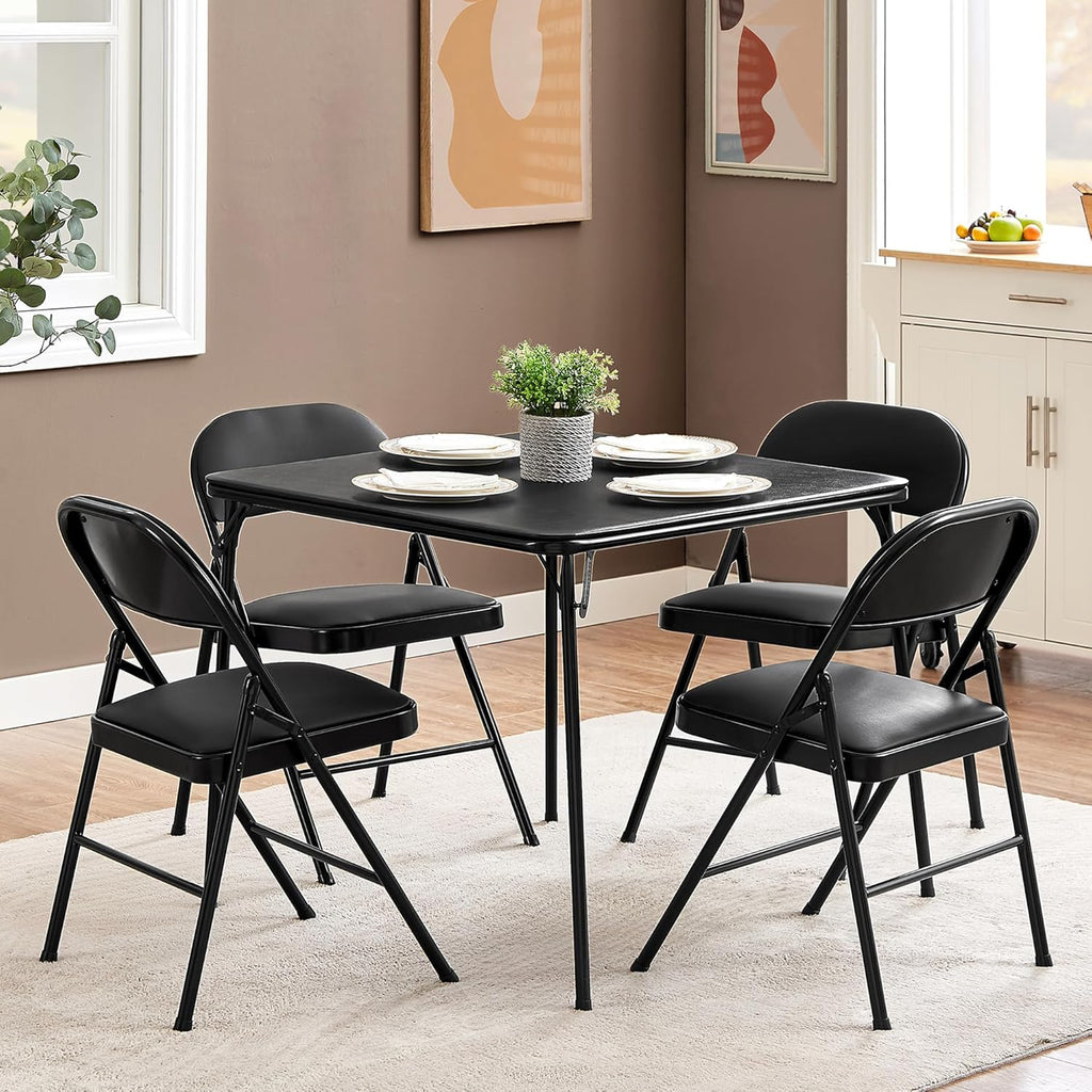 5pc Folding Card Table and Chair Set