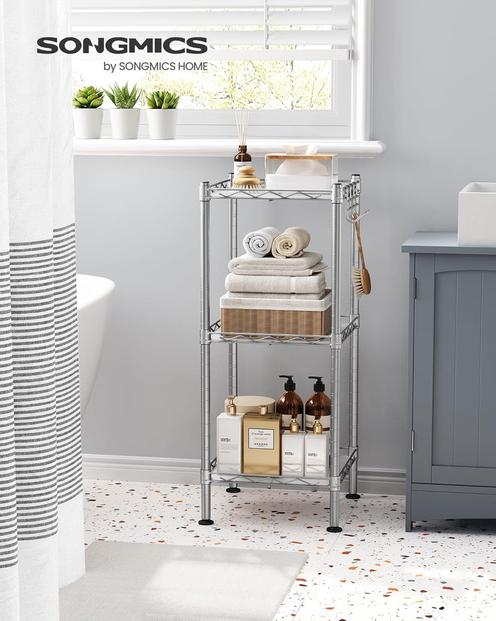 3-Tier Bathroom Shelf for Small Spaces