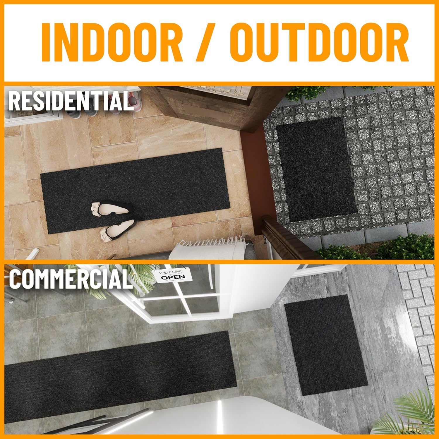 Commercial 2'x5' Entry Mat for High Traffic