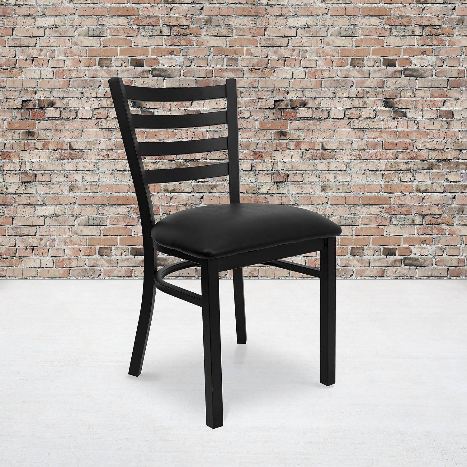 Set of 2 Metal Dining Chairs with Padded Seats