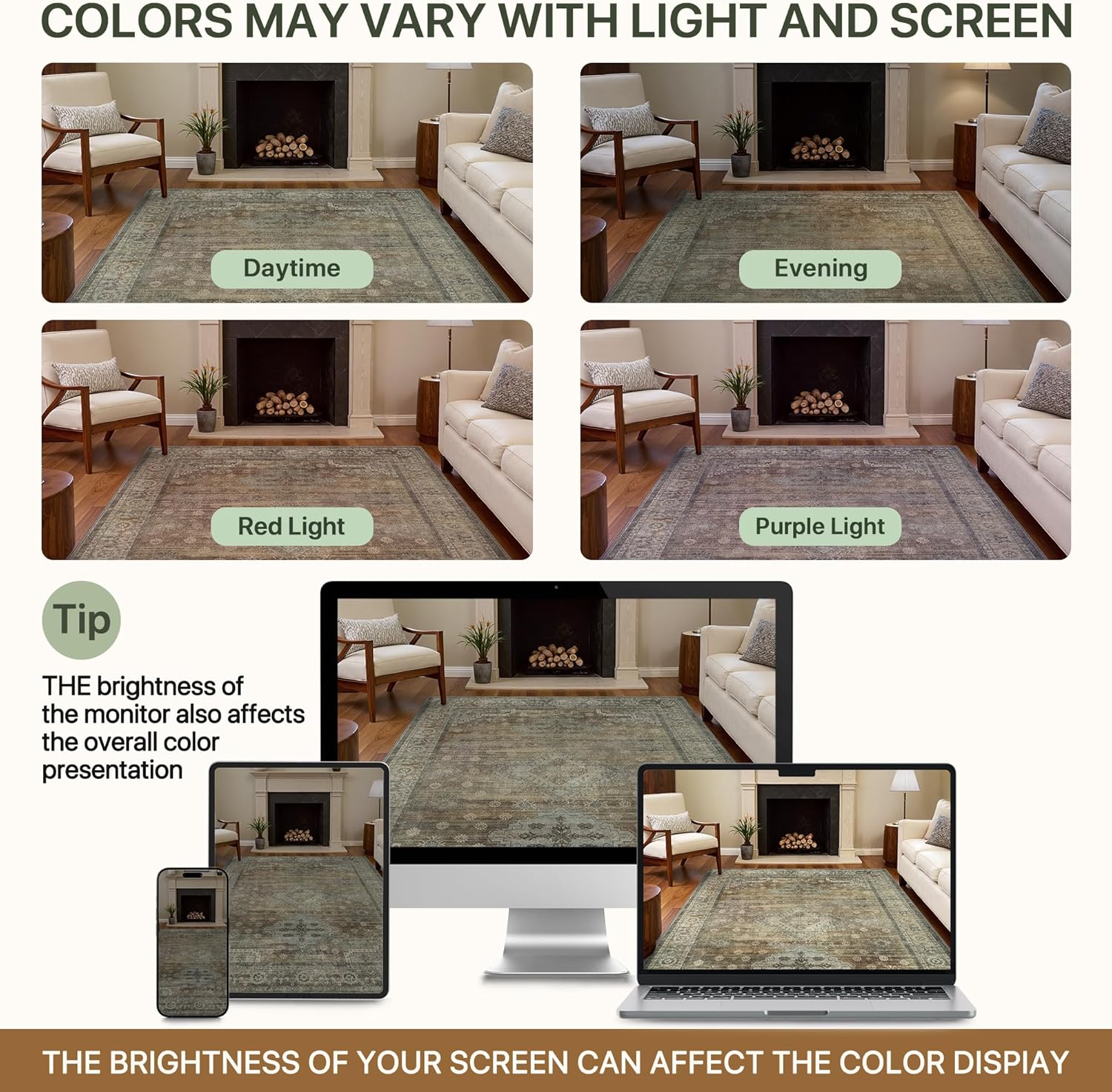2x12 Runner Rug with Non-Slip Backing
