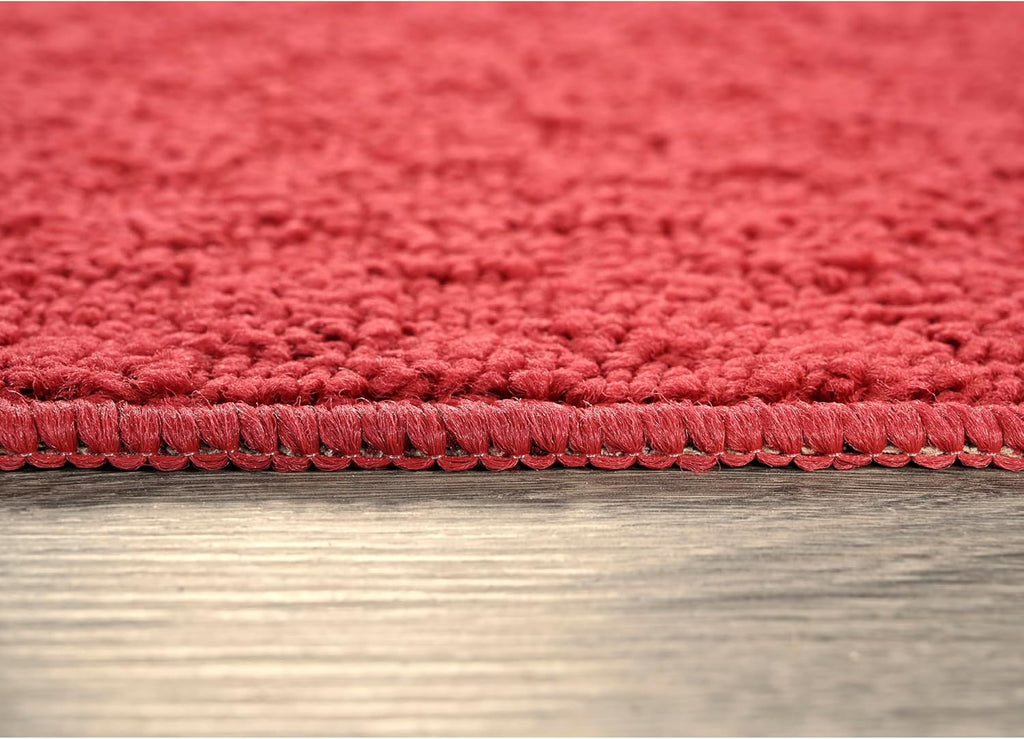 2-Piece Chili Pepper Red Area Rug Set 18"x28"