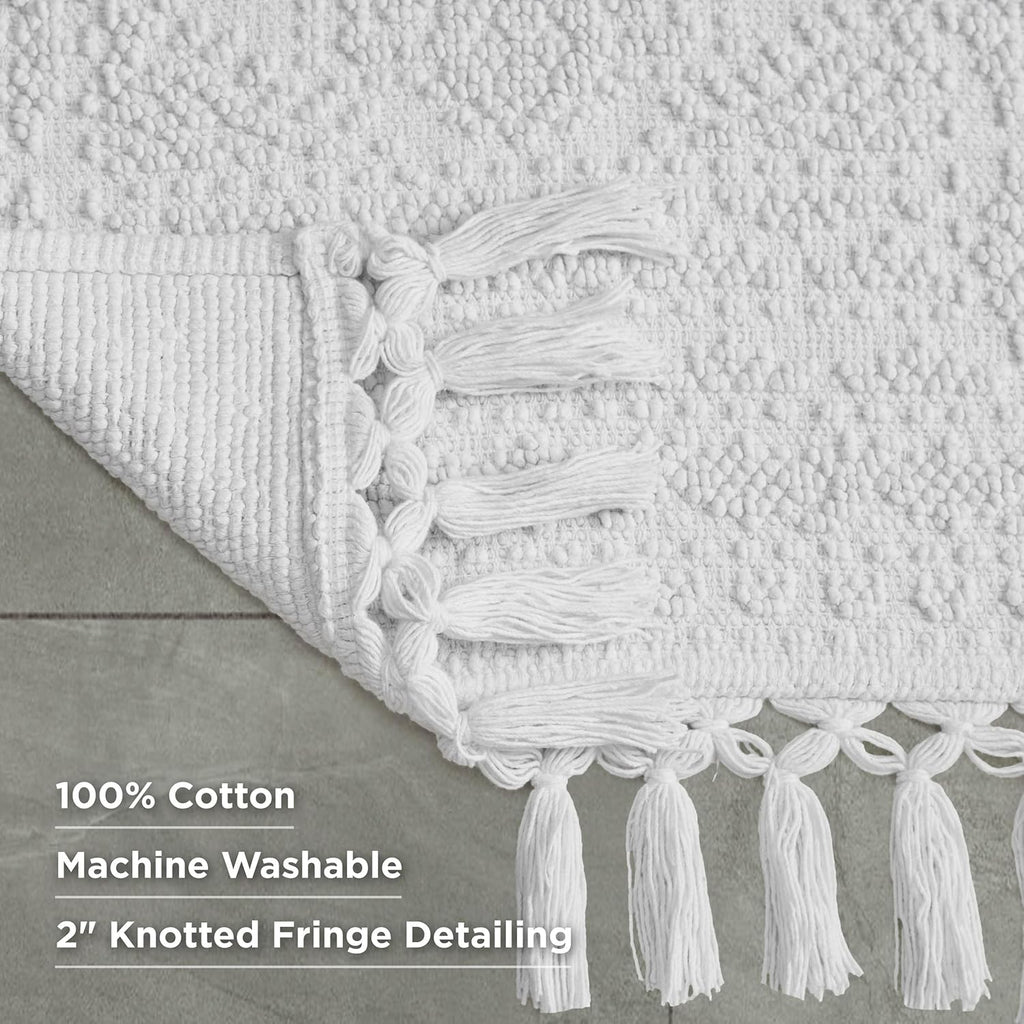 17" x 28" White Bath Rug